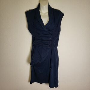 Prarie Underground Organic Cotton Wrap Surplice Lagenlook Dress size Small